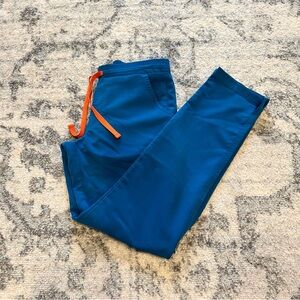 Figs Alps Blue XXSP Pants with Orange Drawstring